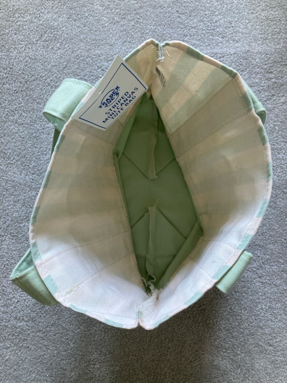 Set of 4 | Trader Joe’s Mini Striped Canvas Tote Bags - Picture 8 of 10